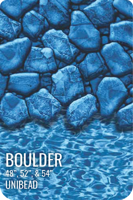 GLI Boulder Above Ground Unibead Liner 15' X 24' Oval 52" Wall, 05-1524OV-BLD-UB-52