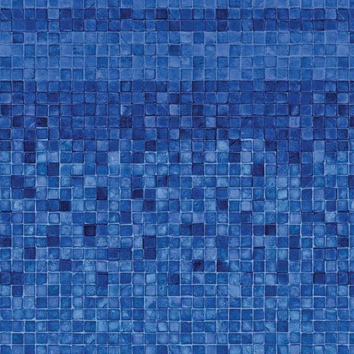 Latham Blue Denali/Mosaic Vinyl Overlap Above Ground Liner, 24" Round 52" Wall, LAHRB2400DN2BMX