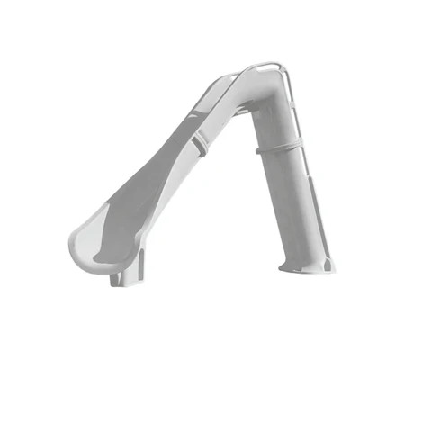 Global Pool Products Silver Quartz Bad Axe X7 Left Turn Pool Slide, GPPS-BAX7-SQ-L