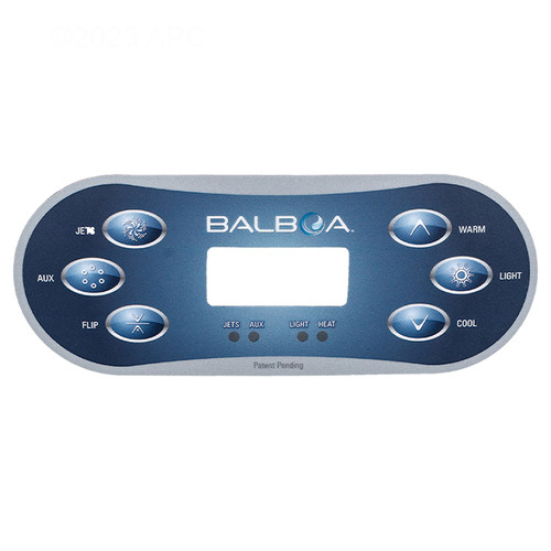 Balboa 12101 TP600 Topside Control Panel Overlay, BBG12101