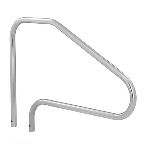 S.R. Smith 48" Rock Gray Powder Coated 4 Bend Deck Mount Stair Rail, DMS-101A-RG