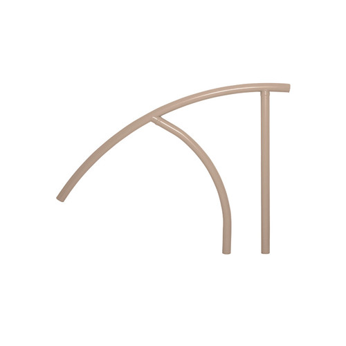  Saftron 44" x 36" Taupe Triton Series Return-to-Deck Handrail, TRTD-144-T