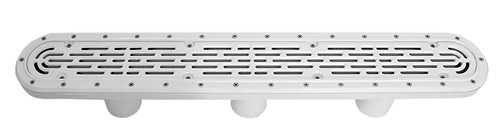 AquaStar 32" White Channel Drain With 3-Port Sump, 32CDFLV101 (API-25-1707)