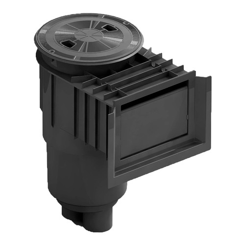 AquaStar Dark Gray Flow Star Standard Skimmer 2.5" Spigot x 2" Socket x 2" NPT, SKR105 (API-25-1735)
