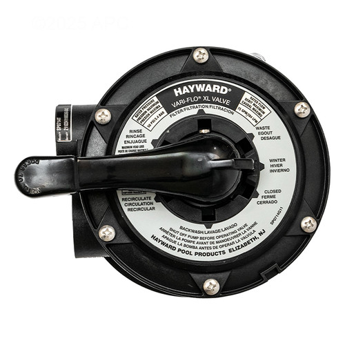 Hayward 1.5"FPT Pro Series Black Vari-Flo Multiport 7-Position Control Valve, SP0714T