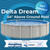 Delta Dream Salt-Friendly Above Ground Swimming Pool, Round, 54" Walls