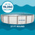 Azor Above Ground Swimming Pool Package, Round, 27' x 54"