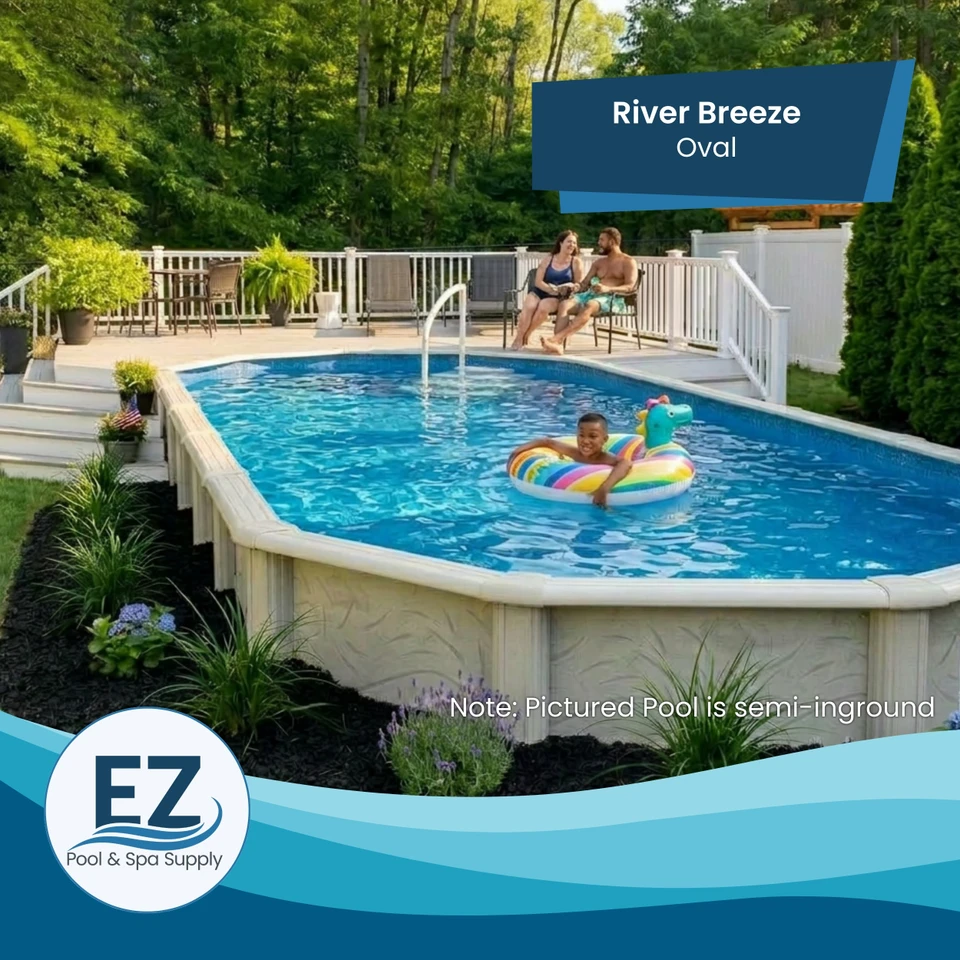 River Breeze Oval Steel Above Ground Pool Package - EZ Pool & Spa Supply