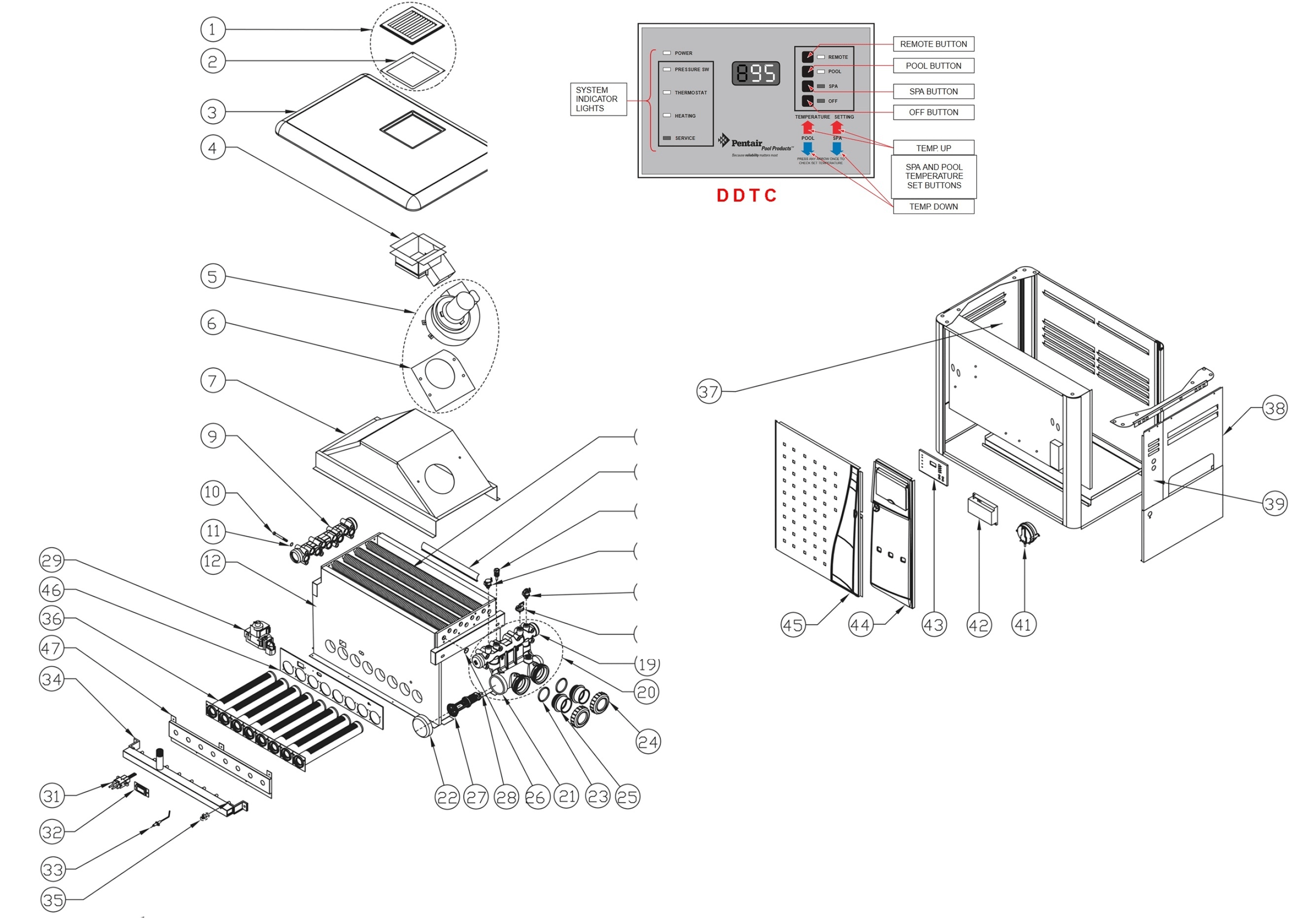 Parts Heater Parts Pentair Heater Parts Page 1 E Z Test Pool Supplies