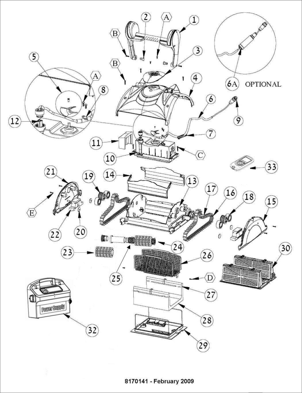 Maytronic Nautilus CC Plus  Most Popular Replacement Parts - EZ Pool & Spa  Supply