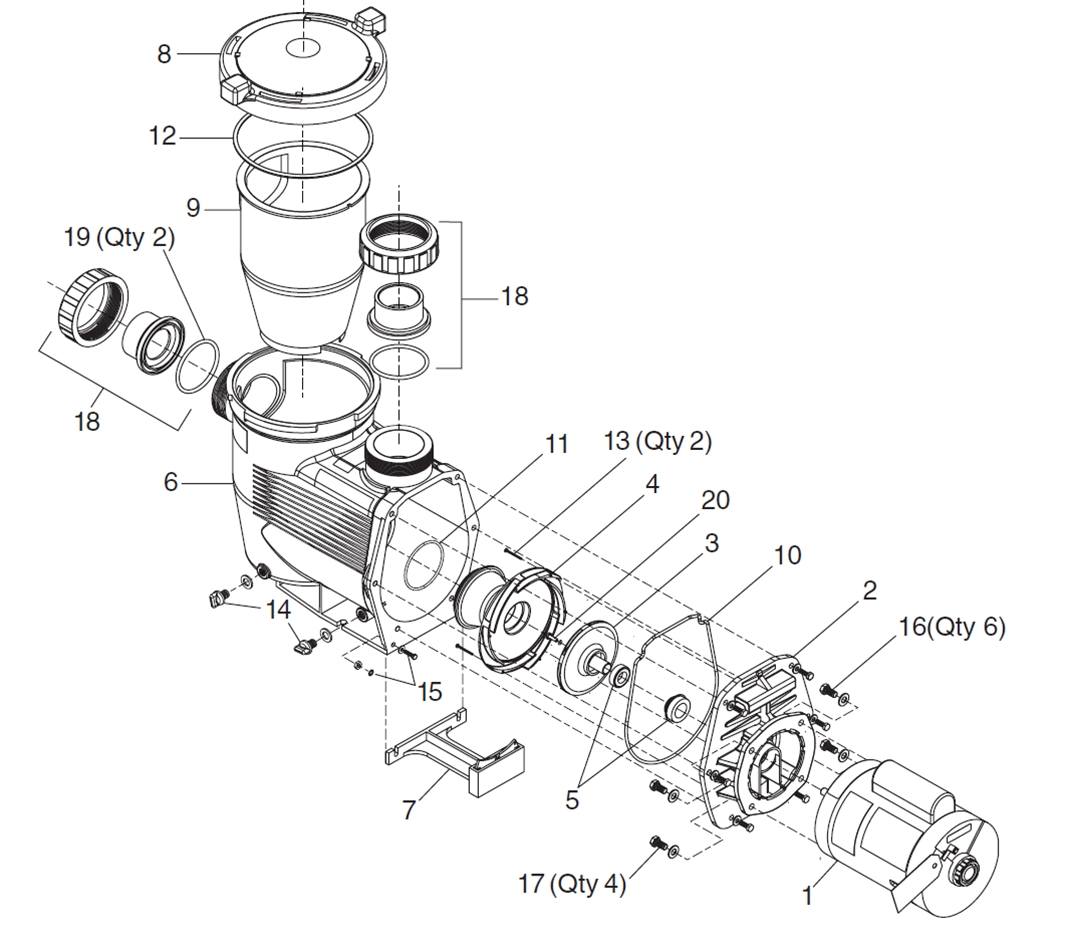 Jandy JHP and JHPU Pump Parts  E-Z Test Pool Supplies - Trusted Since 1989