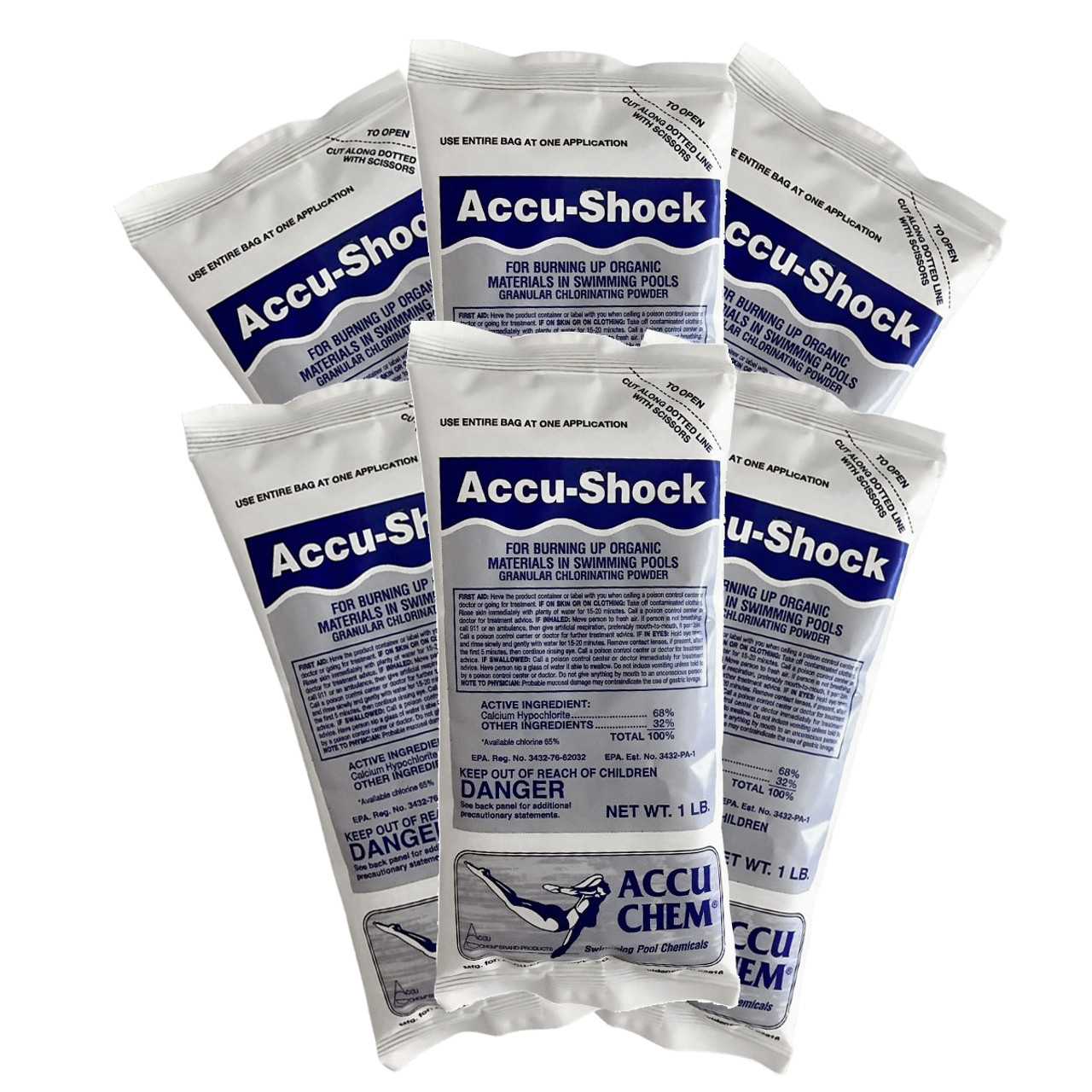 6-Pack of Cal-Hypo Shock Bags (1 Lb Each)