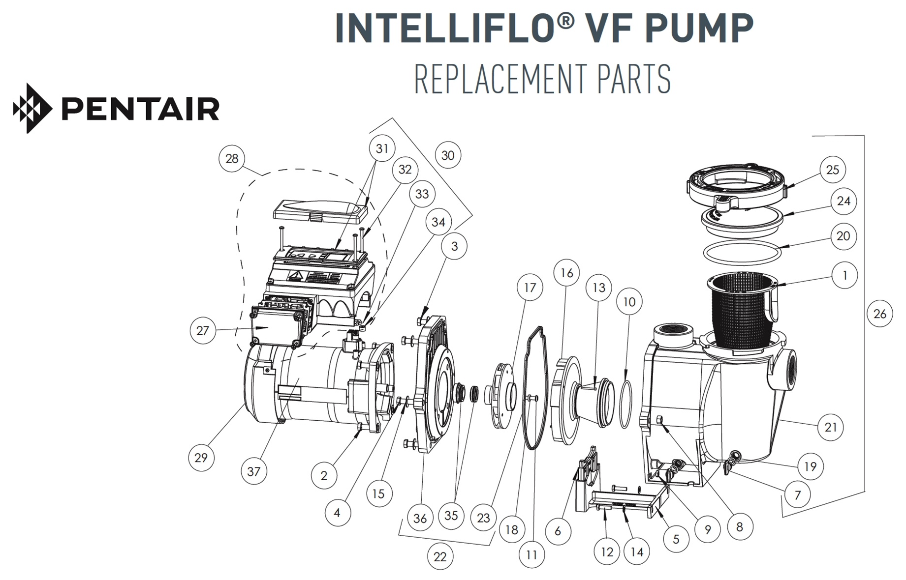 Pentair IntelliFlo3 Lid Assembly