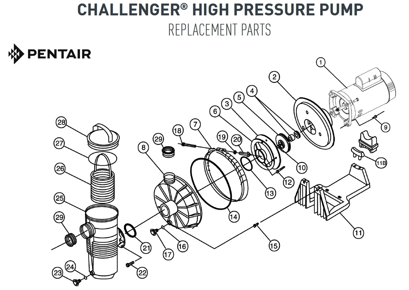 Challenger High Pressure Pump Parts 345212 345213 345205 345206