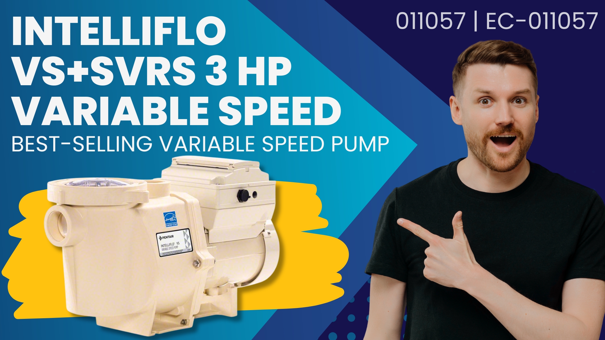 Pentair IntelliFlo VS-SVRS 3 HP Variable Speed Pump, EC-011057