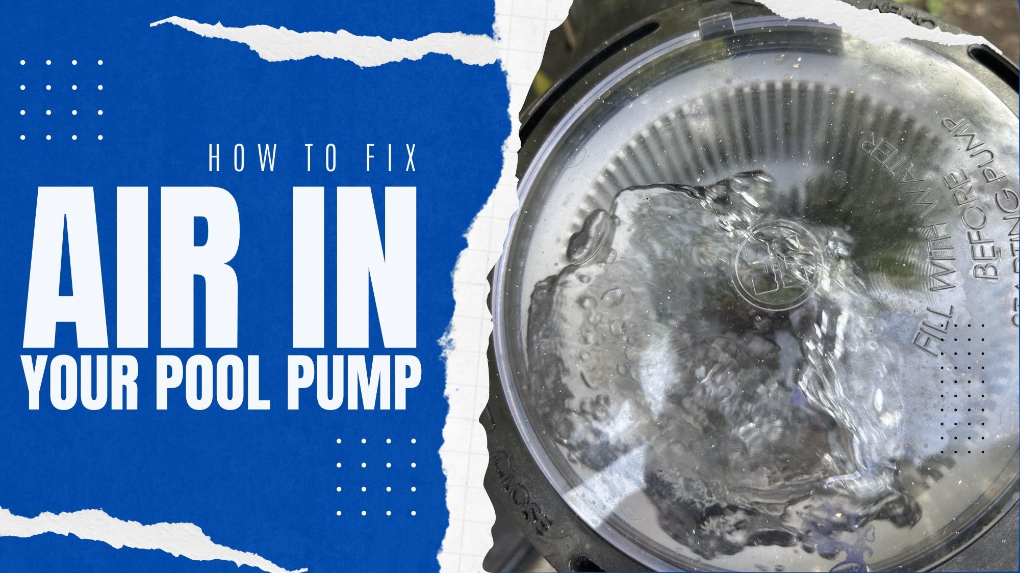 water pump air in pool pump