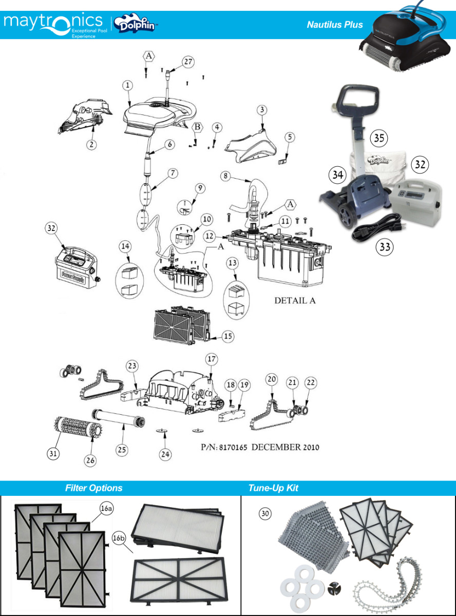 Dolphin Nautilus CC Plus Swimming Pool Inground Robotic Pool Cleaner  99996403-PC