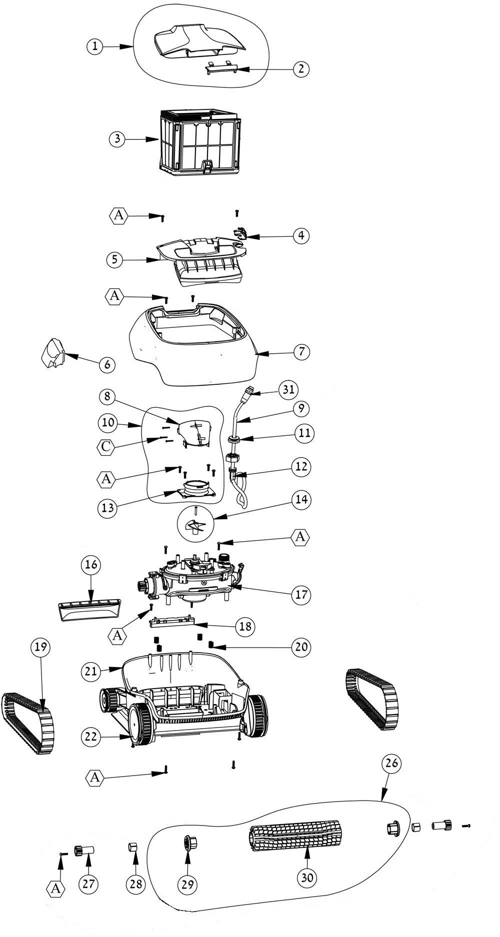 dolphin dx3 replacement parts