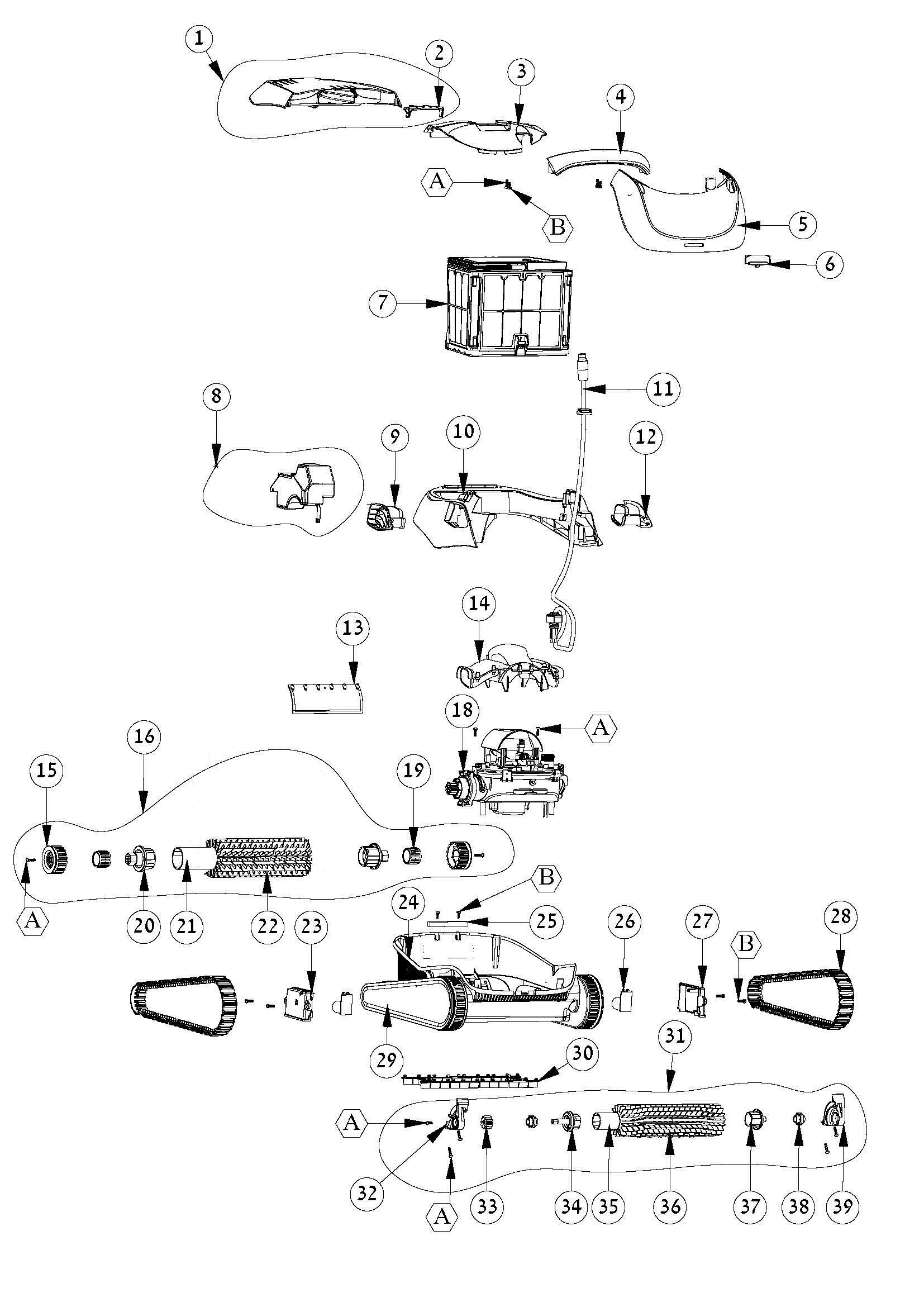 Dolphin T35 99996240 Win Pool Cleaner Parts E Z Test Pool Supplies Trusted Since 1989 Parts