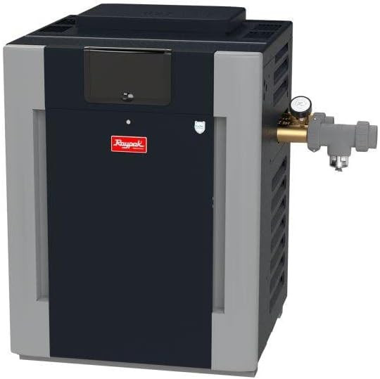 Raypak 206A Digital Natural Gas ASME Heater with Bronze Headers