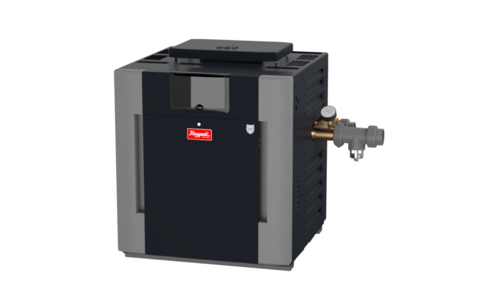 Raypak 407A Low NOx Digital Natural Gas ASME Heater with Bronze