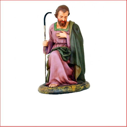 The Poly-resin Saint Joseph to complete your nativity scene. Also available is Mary, Nativity Angel and Baby Jesus that are sold separately to complete your Christmas Nativity Scene. 