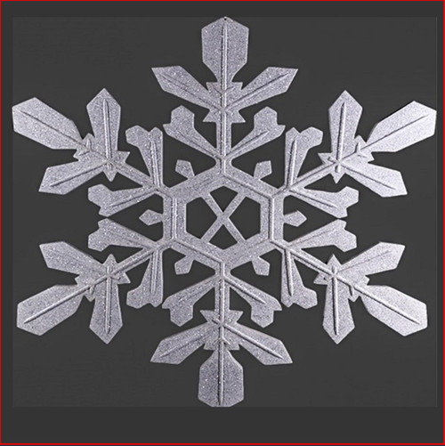 The Polyresin Silver Snowflake is great for a hanging decoration from the ceiling in shopping centres, foyers or your Christmas display. The Silver Snowflake can hang from any ceiling, be aware the height is 102cm. Can't have Christmas without a snowflake.