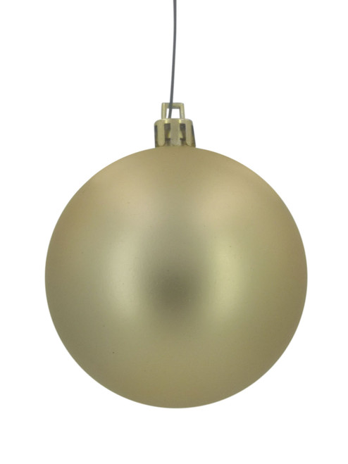 100mm Christmas Bauble - Gold - Wired Matte