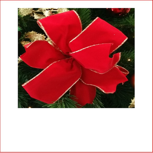 The Red Velvet with Gold Trim -100mm Double Bow is a traditional colour which is very popular as the traditional colour red is a colour that doesn't outdate. The Red Velvet - Gold Trim - 100mm Double Bow is pre made by our designer team to suit all garlands, wreaths, christmas trees and wall sequoia's. Red velvet is very classy and a favourite for corporate clients.
