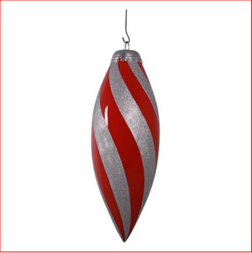 The Polyresin Christmas Finial Drop Red and Silver 4.5ft is a beautiful hanging product for your Christmas display. A large hanging finial that will lift your Christmas display to a more elegant level with a traditional colour theme of red and silver for a corporate Christmas with plenty of bling.