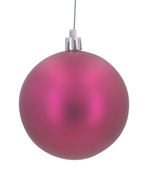 70mm Christmas Bauble - Cerise - Wired Matte