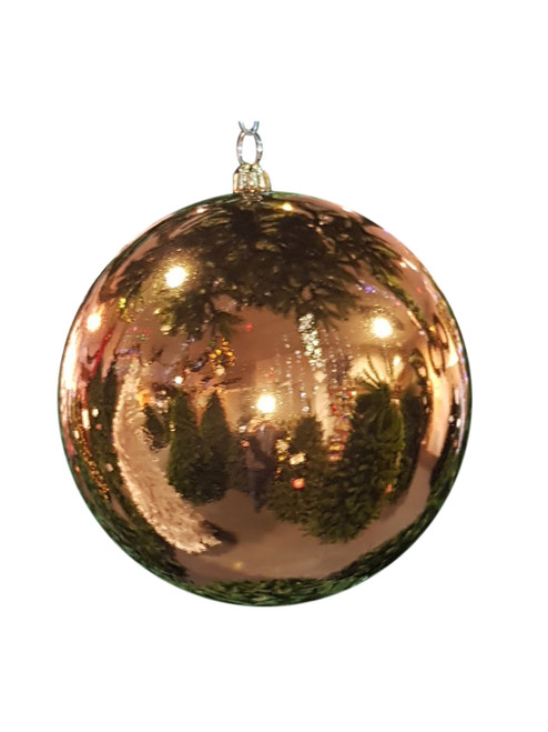 300mm Christmas Bauble - Copper - Wired Glossy, sold individually