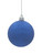 70mm Glittered Christmas Bauble -Blue-Wired