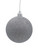 100mm Glittered Christmas Bauble -Silver-Wired