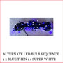 The 160 LED Lights Blue and Super White Colour christmas lights are a great size to decorate a small christmas tree or other christmas display pieces like wreaths, garlands, wall trees, topiary balls. The LED Lights are alternate, 1 x blue led then 1 x white led. Decorating with christmas Led fairy lights is endless as the led lights can be used Indoor/Outdoor and you can create to your imagination. Led Lights can be used on your gutter, roof or your Jacaranda Tree in the front yard. The beauty of the LED Lights is that they are energy efficient and very little power is used and you can enjoy a joyful Merry Christmas at low energy cost. Led Lights are also used at bday parties and all special celebrating events.

