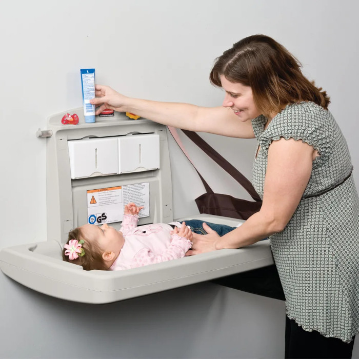 Rubbermaid Baby Changing Station Horizontal Grey