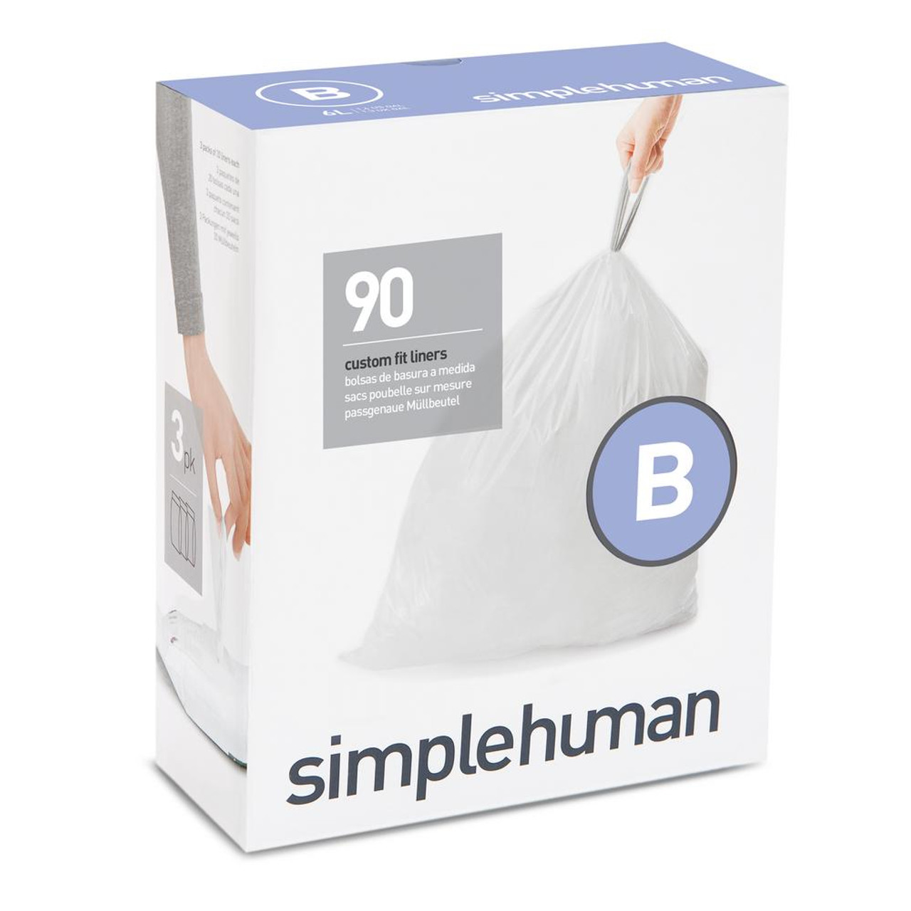 Simplehuman Custom Fit Liners, Code B - 30 Pack