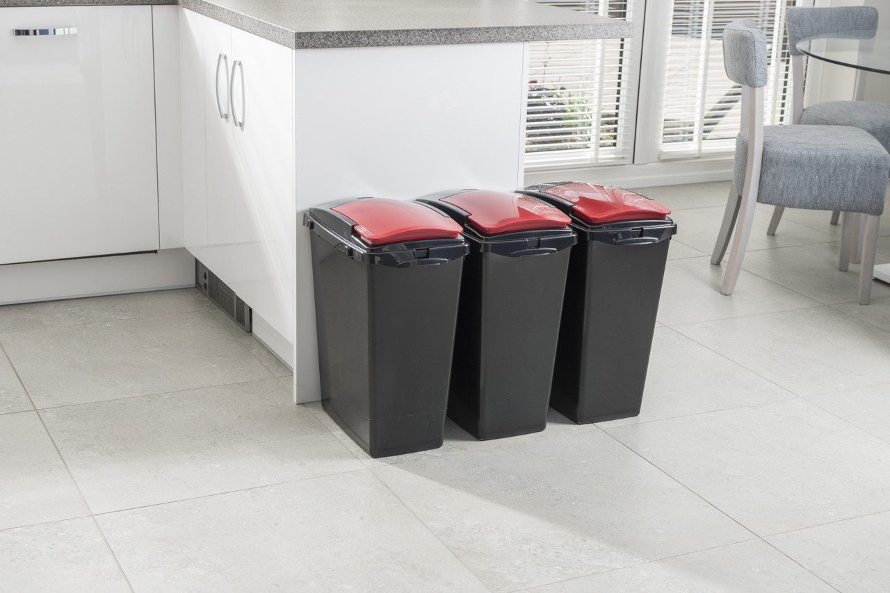 Addis Recycling Bin Lid 40 Ltr Red