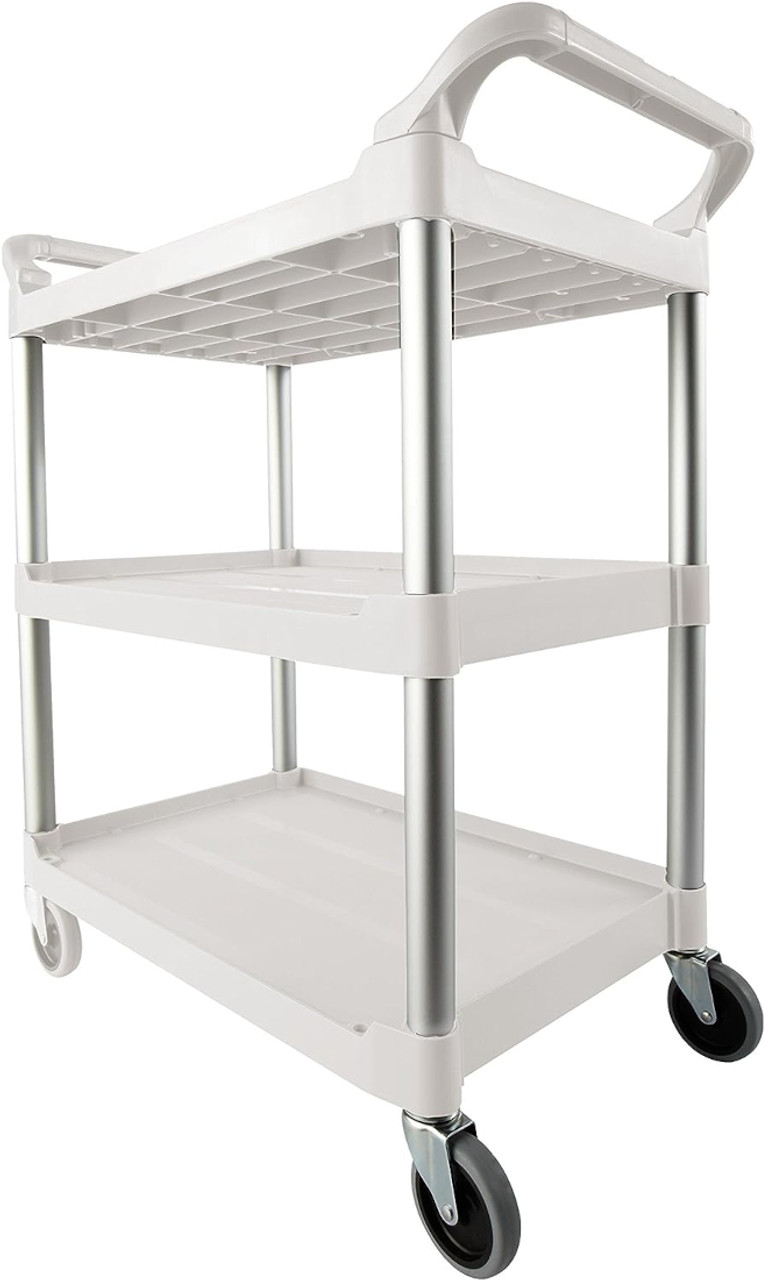 Rubbermaid White Utility/Service Cart with 200 lb Capacity (Rubbermaid  3424-88 OWH)