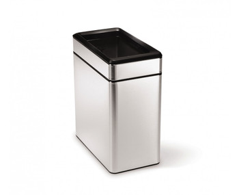 simplehuman Profile Open Bin 10 Litre, Brushed Steel simplehuman Profile Open Bin 10 Litre, Brushed Steel