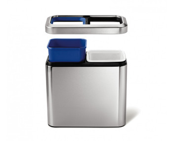 simplehuman Slim Open Recycler Bin 20 Litre (10/10), Brushed Steel simplehuman Slim Open Recycler Bin 20 Litre (10/10), Brushed Steel