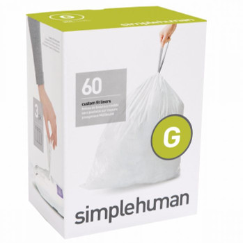 simplehuman Custom Fit Bin Liner Refill Pack Code G, 3 X Pack Of 20 (60 Liners) simplehuman Custom Fit Bin Liner Refill Pack Code G, 3 X Pack Of 20 (60 Liners)
