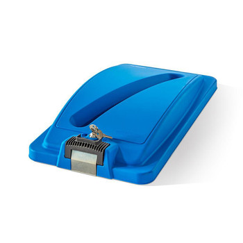 ESLIDSECUREBLUE39 - Straight EcoSort Secure Recycling Lid – Confidential – Blue - U.K. manufactured for a low carbon solution to waste and recycling ESLIDSECUREBLUE39 - Straight EcoSort Secure Recycling Lid – Confidential – Blue - U.K. manufactured for a low carbon solution to waste and recycling