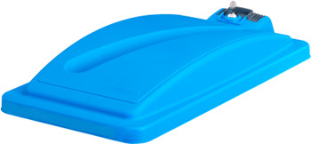 ESLIDSECUREBLUE39 - Straight EcoSort Secure Recycling Lid – Confidential – Blue - Durable polypropylene lid with lock that is compatible with Slim Jim containers