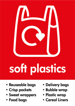 Large A4 Waste Stream Sticker - Soft Plastics Large A4 Waste Stream Sticker - Soft Plastics