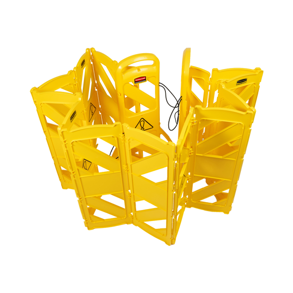 Rubbermaid Mobile Safety Barrier - Yellow - FG9S1100YEL