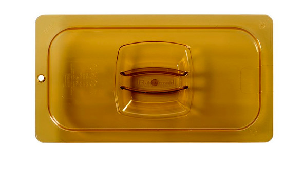 Rubbermaid Hard Cover 1/3 With Peg Hole - Amber - FG221P23AMBR