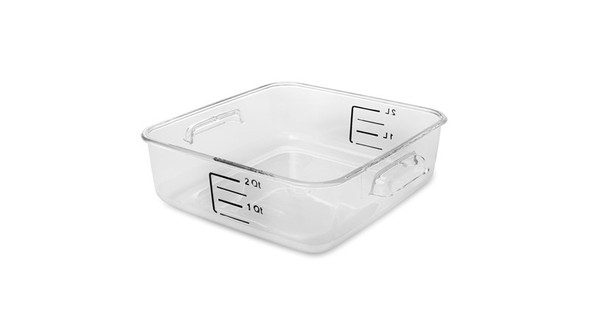 Rubbermaid Commercial Plastic Food Storage Container Lid, Square, White, 22 Quart, FG652300WHT