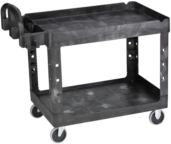 FG452088BLA - Rubbermaid BRUTE 2-Shelf Heavy-Duty Utility Cart - Medium - Black