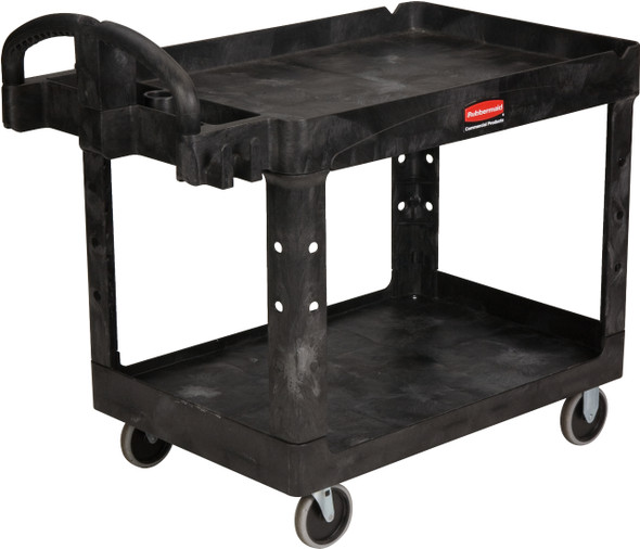 FG452088BLA - Rubbermaid BRUTE 2-Shelf Heavy-Duty Utility Cart - Medium - Black